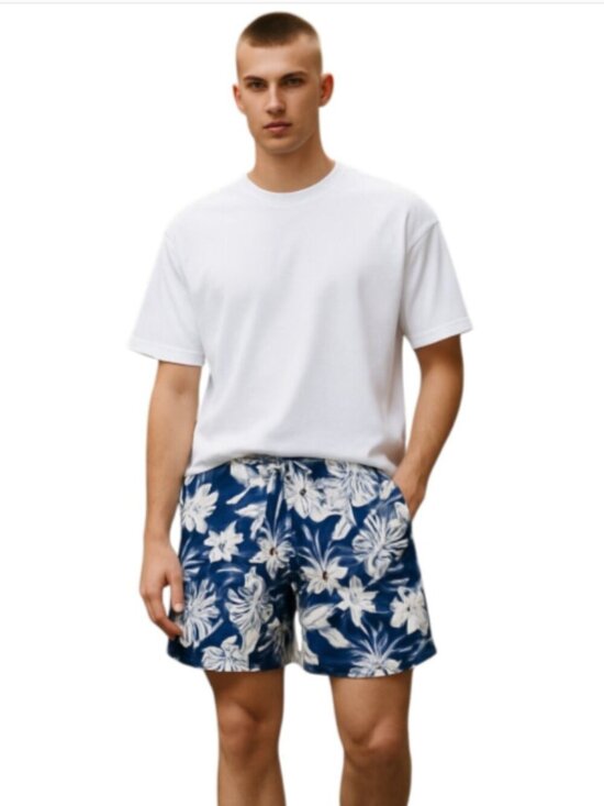 Sonoma Other - Sonoma Goods for Life Men's Large Swim Trunks Hawaiian Blue White Faux Fly Beach